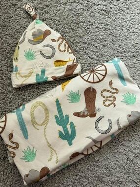 LAST CHANCE* Little Sleepies Ready to Rodeo Swaddle Set